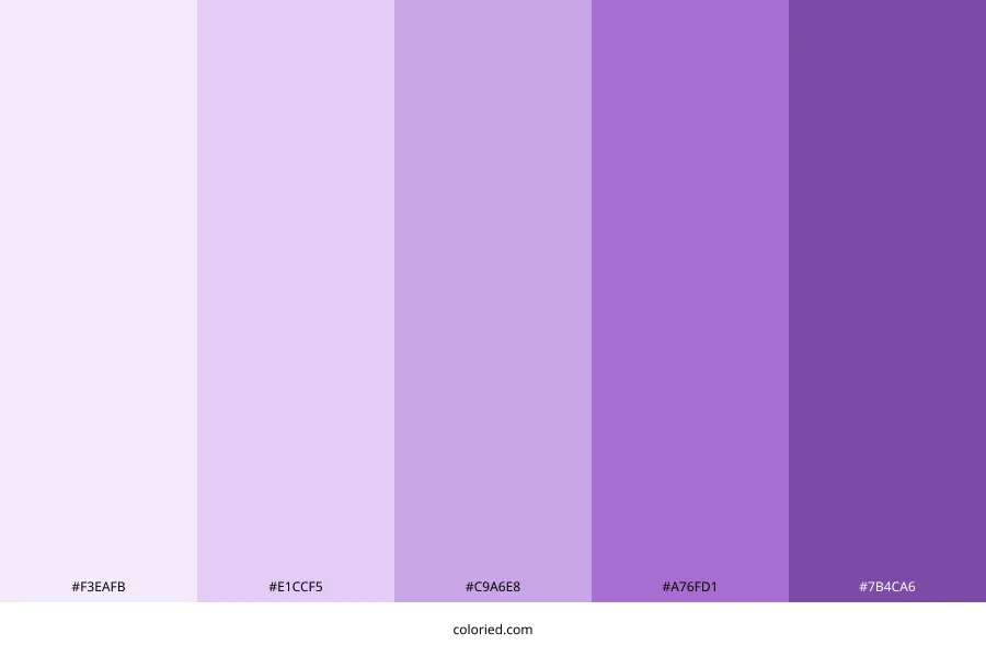 Lavender Purple Color Palette