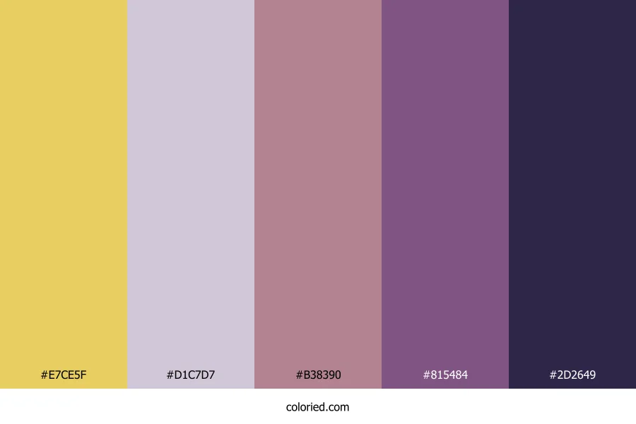 Lavender Rosewood Dawn Color Palette