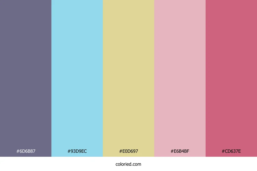 Lavender Sky Wheat Color Palette