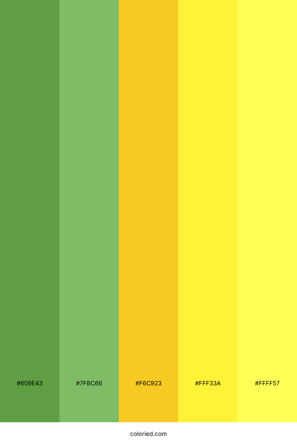 Leaf Green and Sunshine Yellow Color Palette