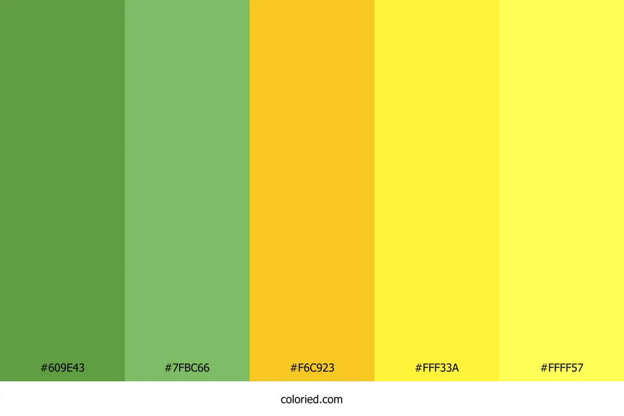 Leaf Green and Sunshine Yellow Color Palette