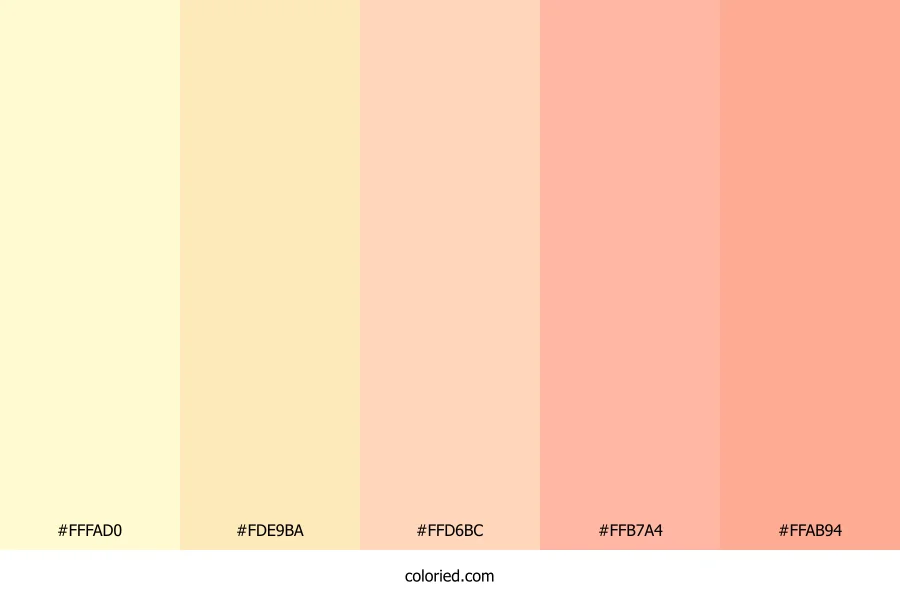 Lemon and Coral Color Palette