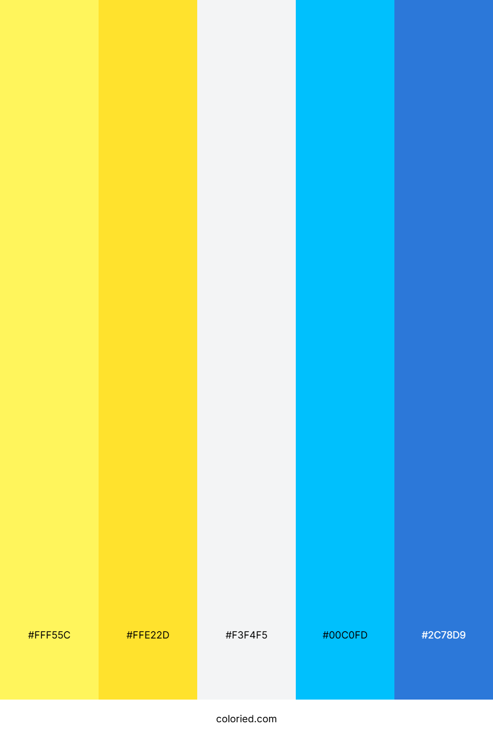 Lemon and Sky Blue Color Palette