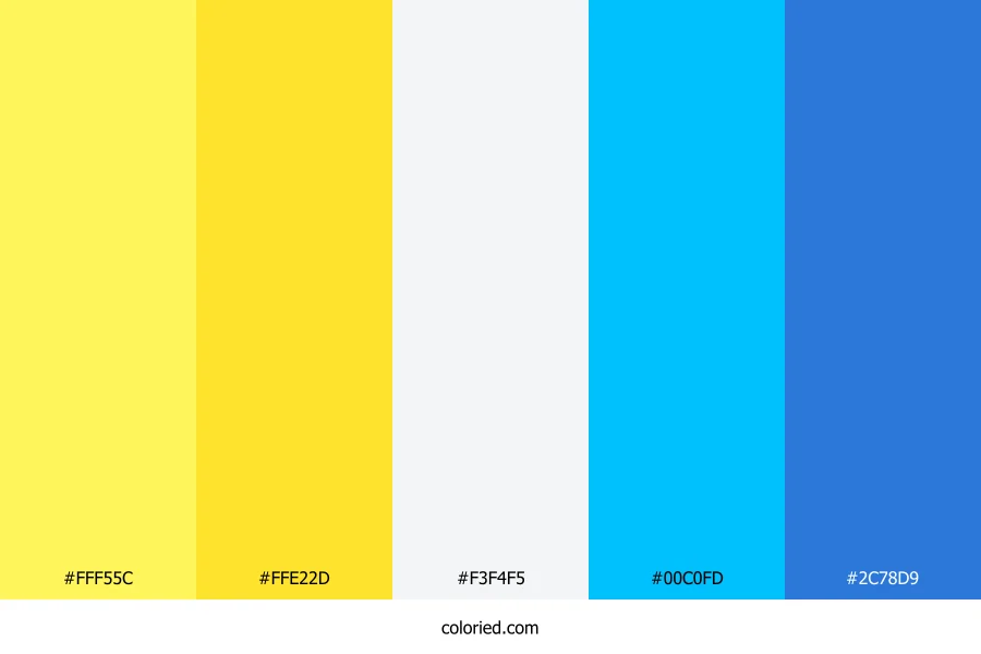 Lemon and Sky Blue Color Palette