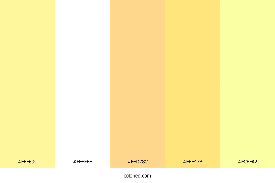 Lemon and White Color Palette