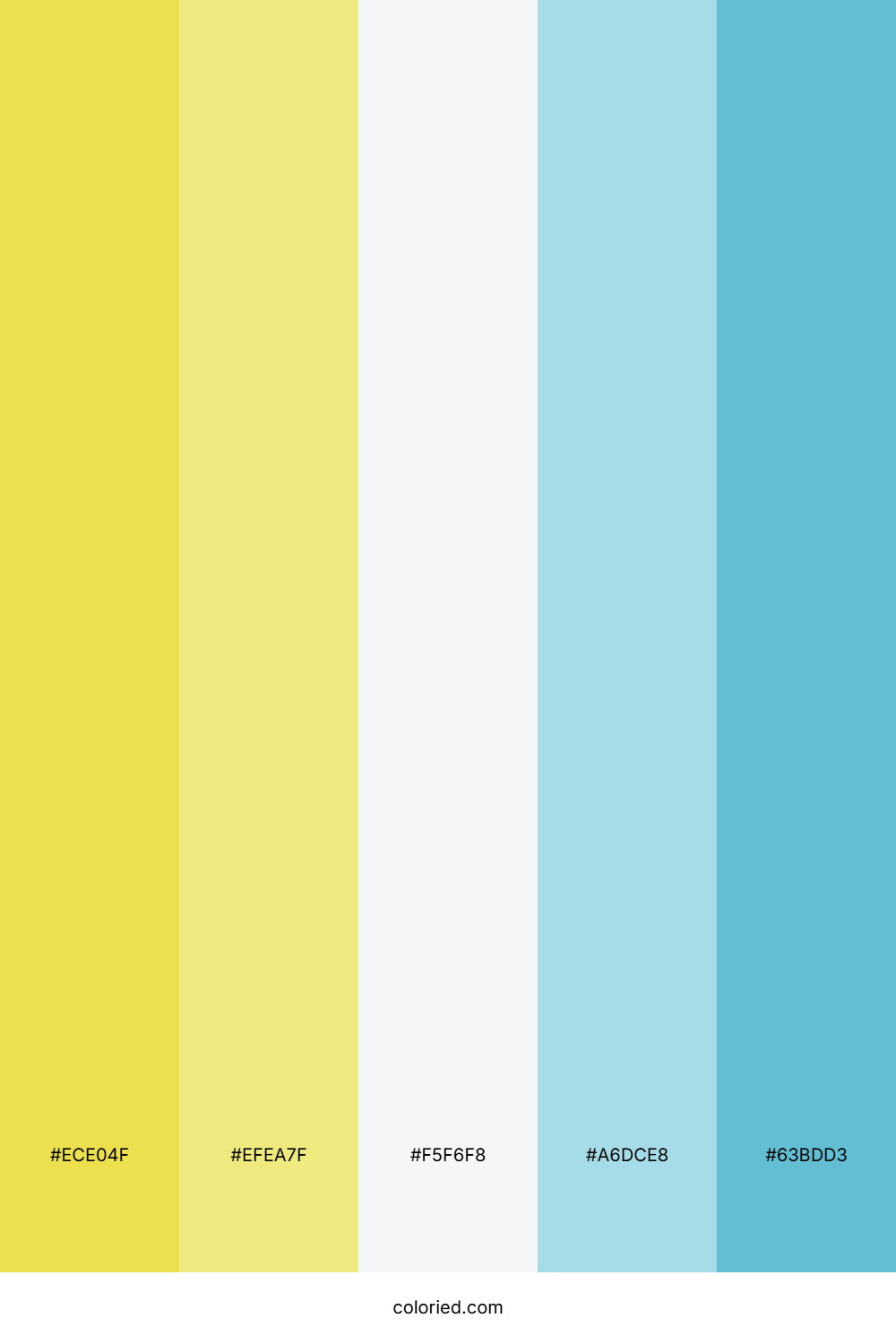 Lemon Cloud Aqua Color Palette