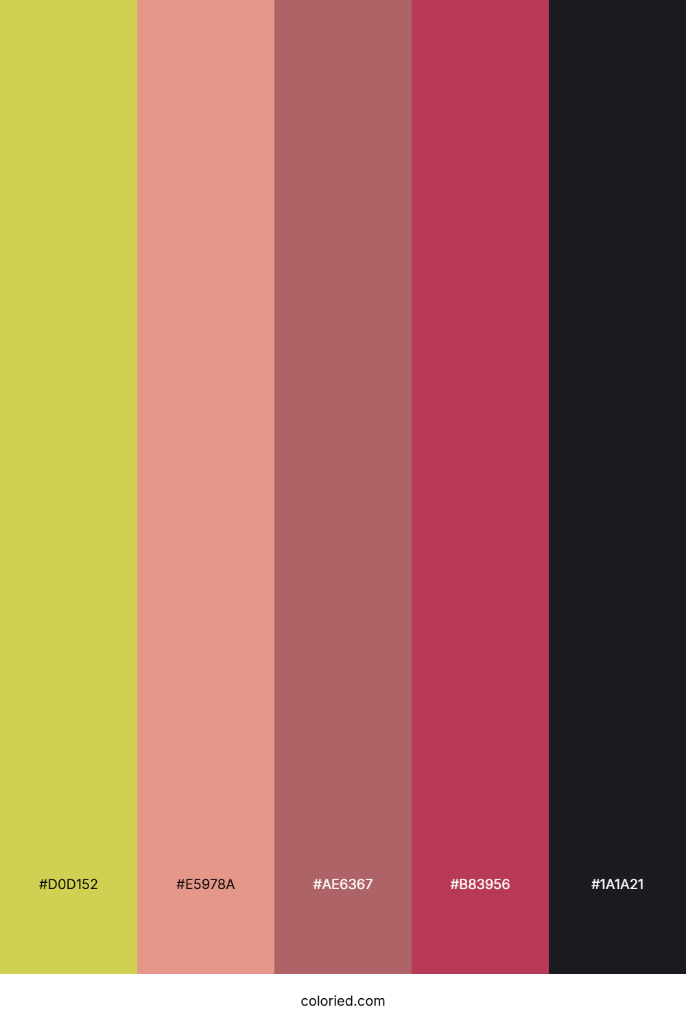 Lemon Coral Berry Color Palette