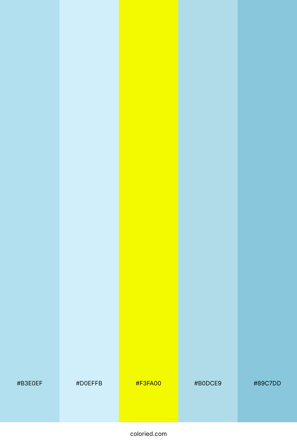 Lemon Sky and Ice Blue Color Palette