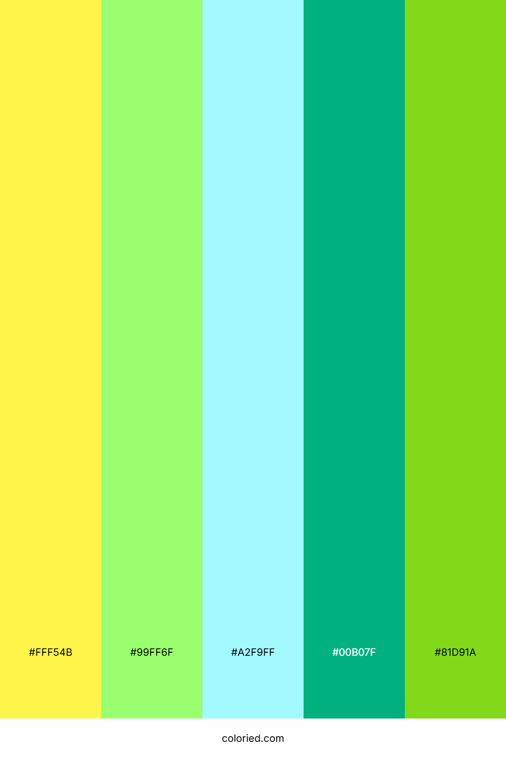 Lemon Yellow and Aqua Blue Color Palette