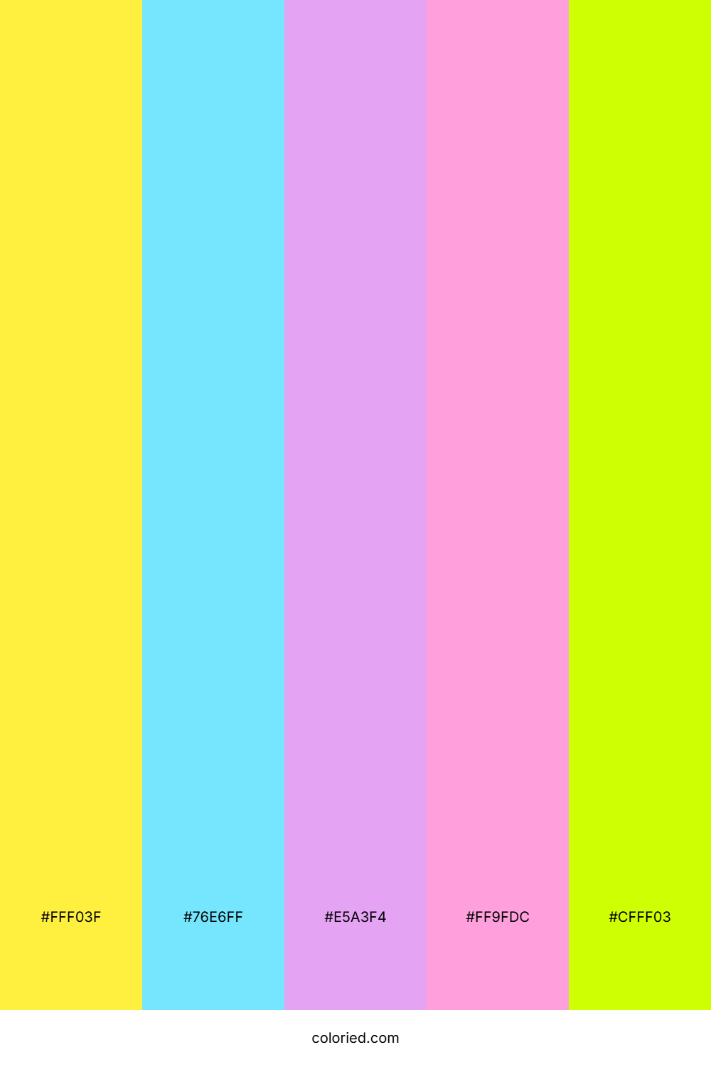Lemon Yellow and Electric Cyan Color Palette