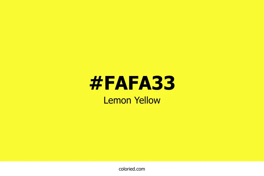 Lemon Yellow Color Hex Code