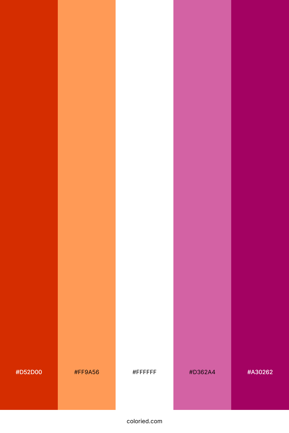 Lesbian Flag Color Palette