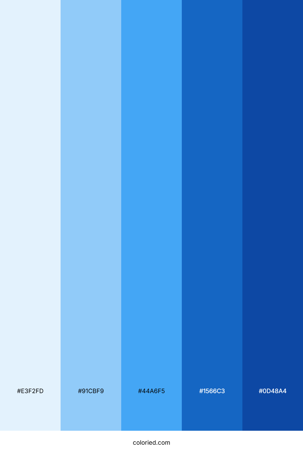 Light and Dark Blue Gradient Color Palette