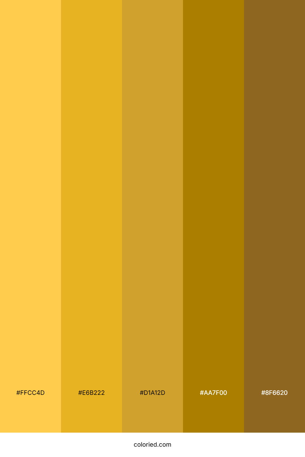 Light and Dark Gold Gradient Color Palette