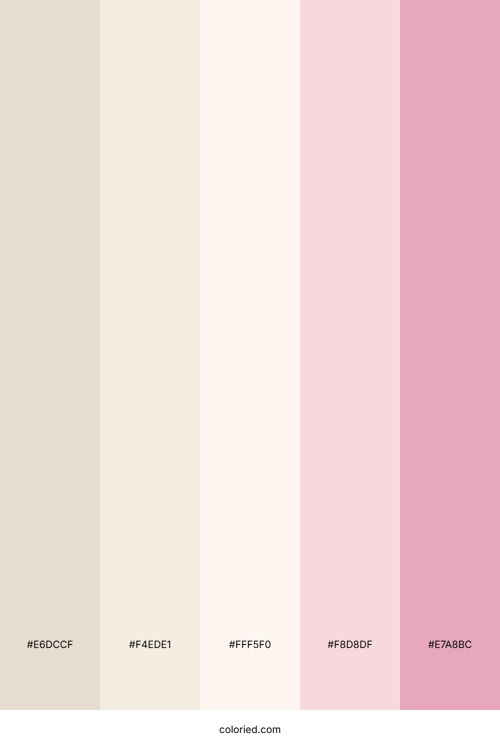 Light Beige and Pink Color Palette