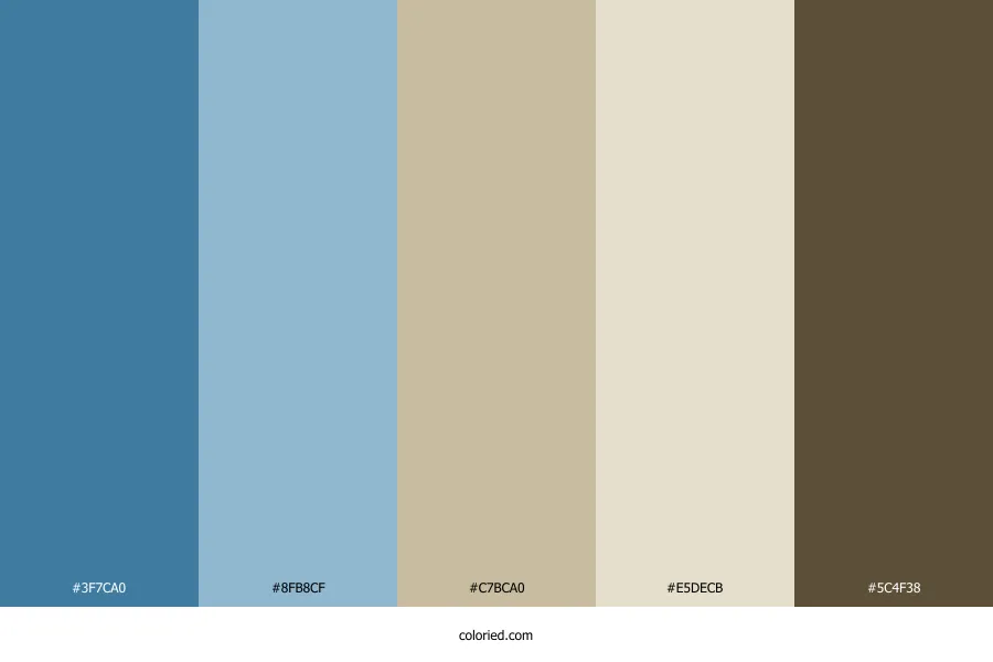 Light Blue and Beige Color Palette