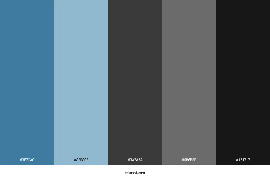 Light Blue and Black Color Palette