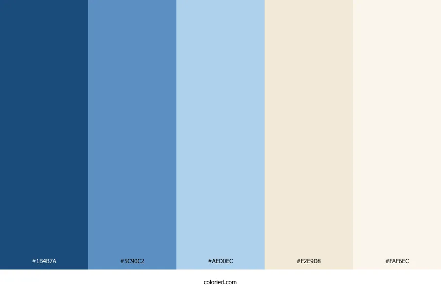 Light Blue and Cream Color Palette