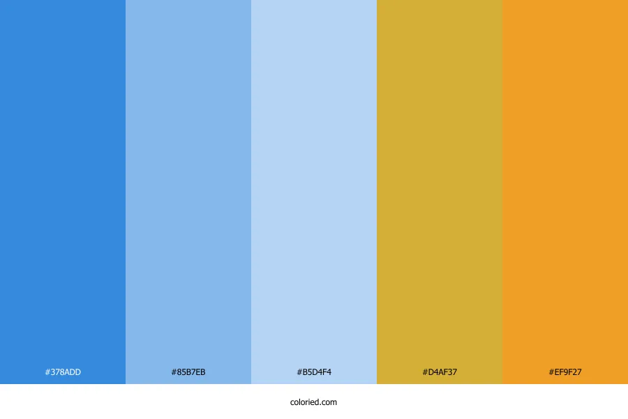 Light Blue and Gold Color Palette
