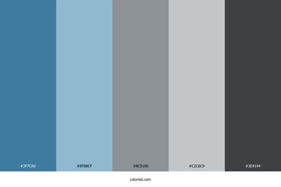 Light Blue and Gray Color Palette