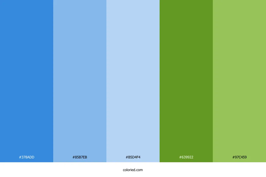 Light Blue and Green Color Palette