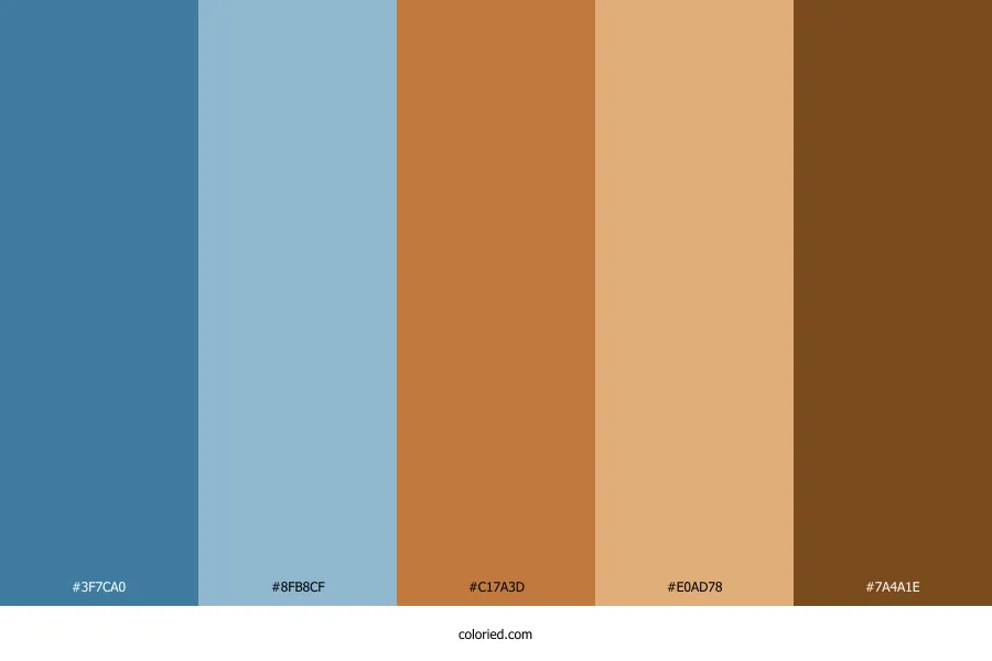 Light Blue and Orange Color Palette