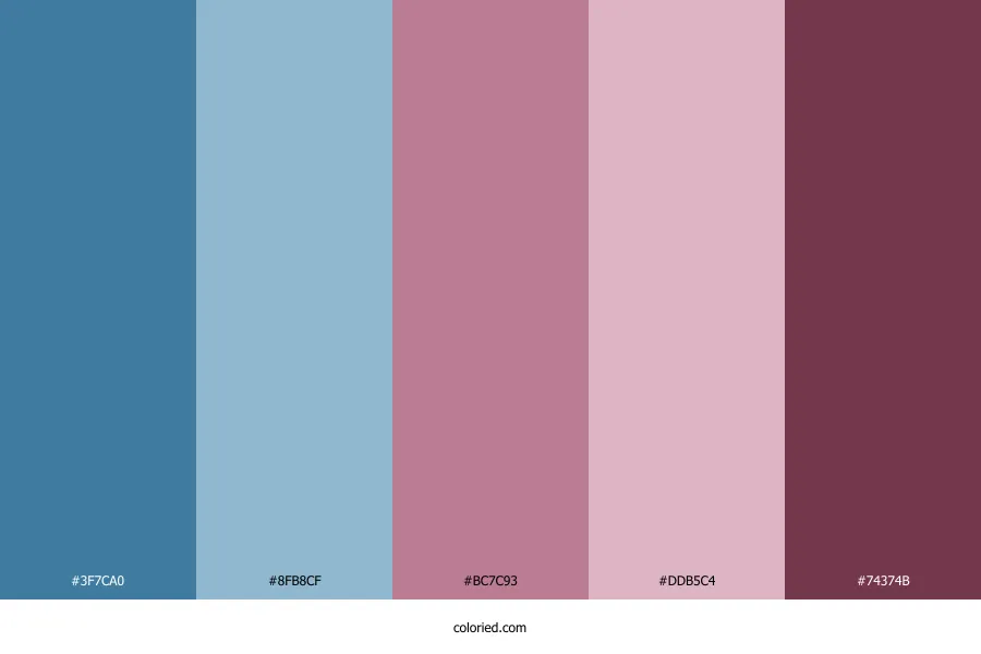 Light Blue and Pink Color Palette