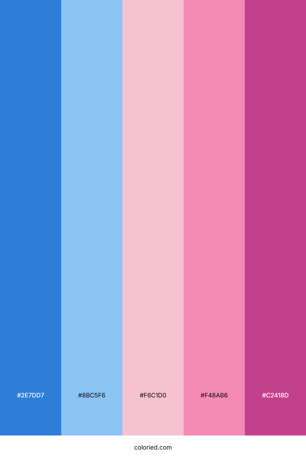 Light Blue and Pink Gradient Color Palette