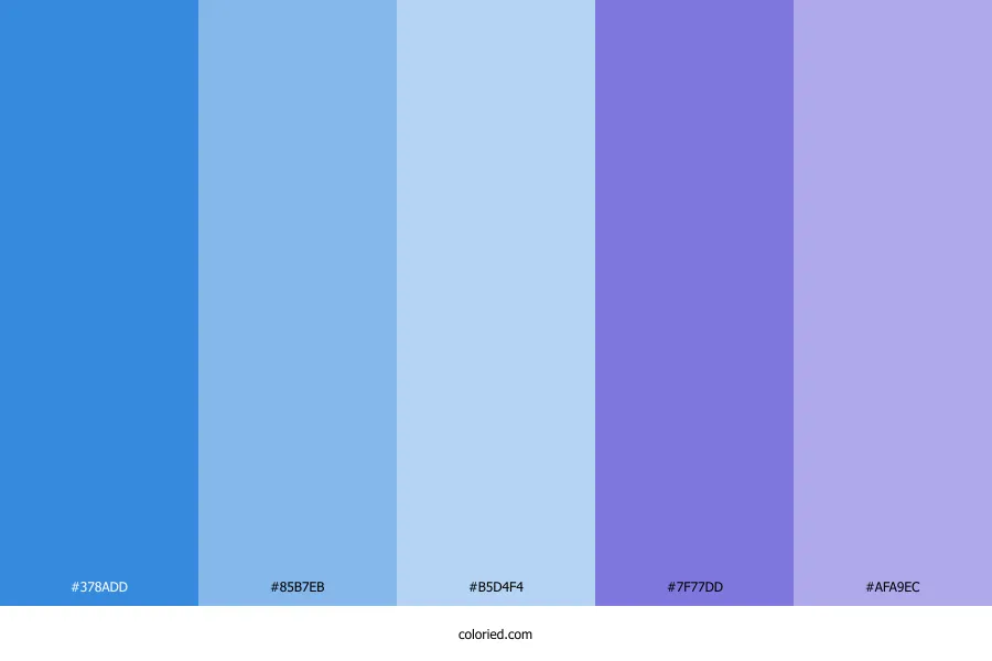 Light Blue and Purple Color Palette