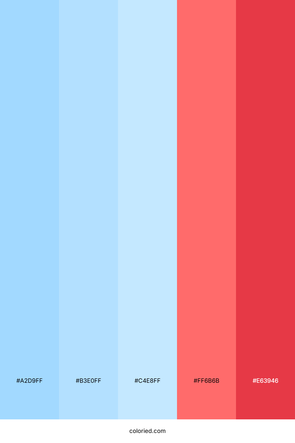 Light Blue and Red Color Palette