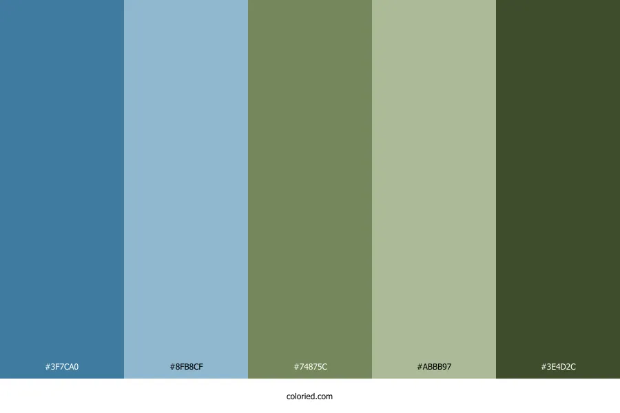 Light Blue and Sage Green Color Palette