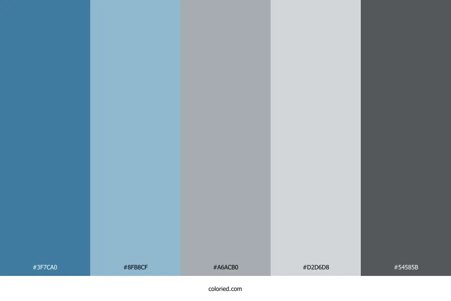 Light Blue and Silver Color Palette
