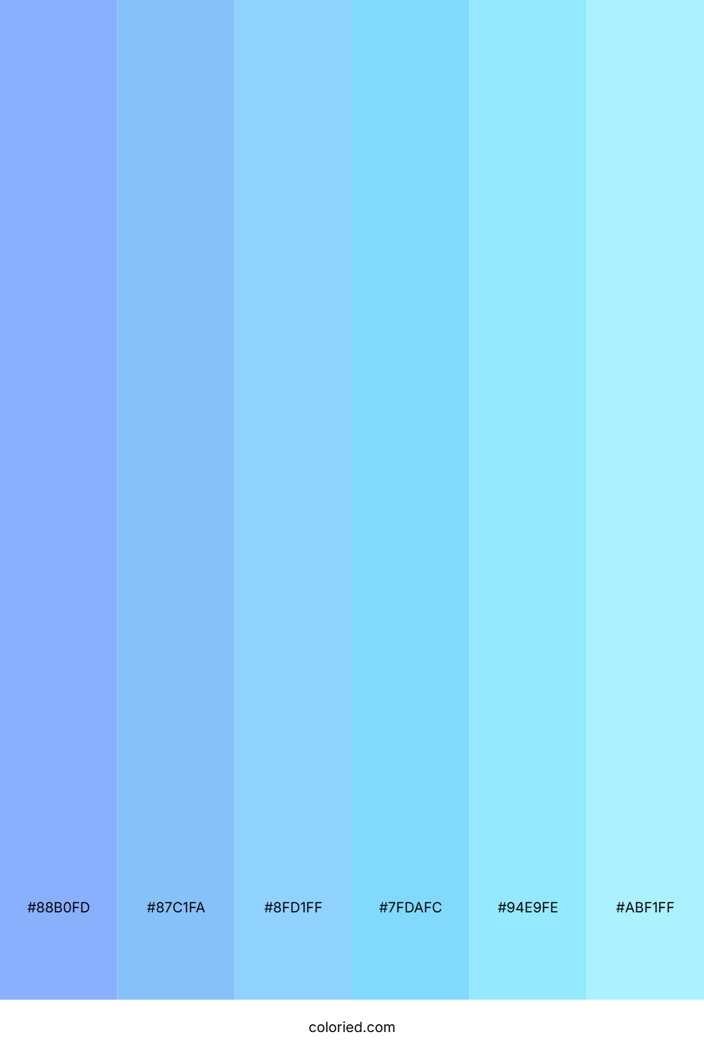 Light Blue and Sky Blue Color Palette