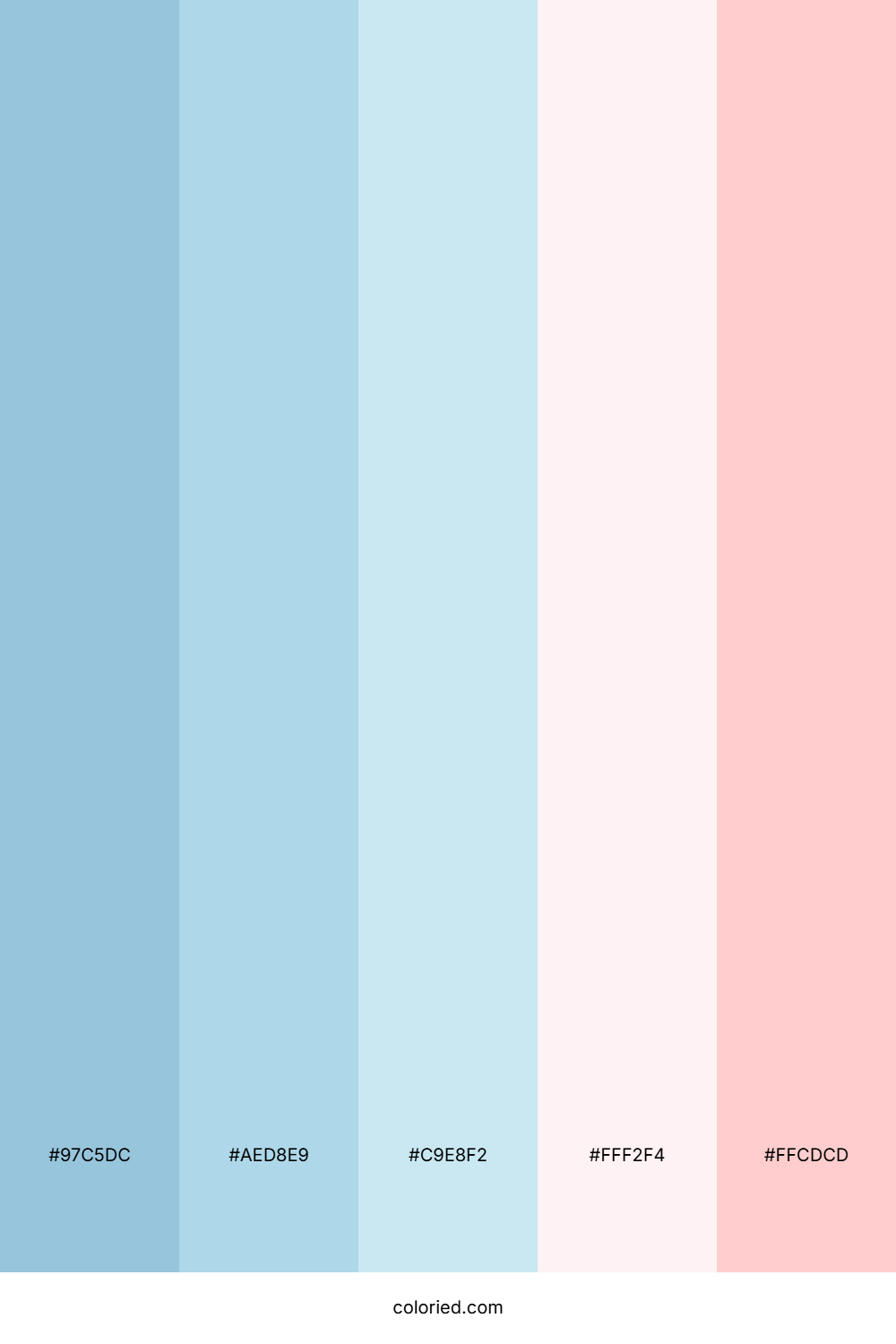 Light Blue And Soft Red Color Palette