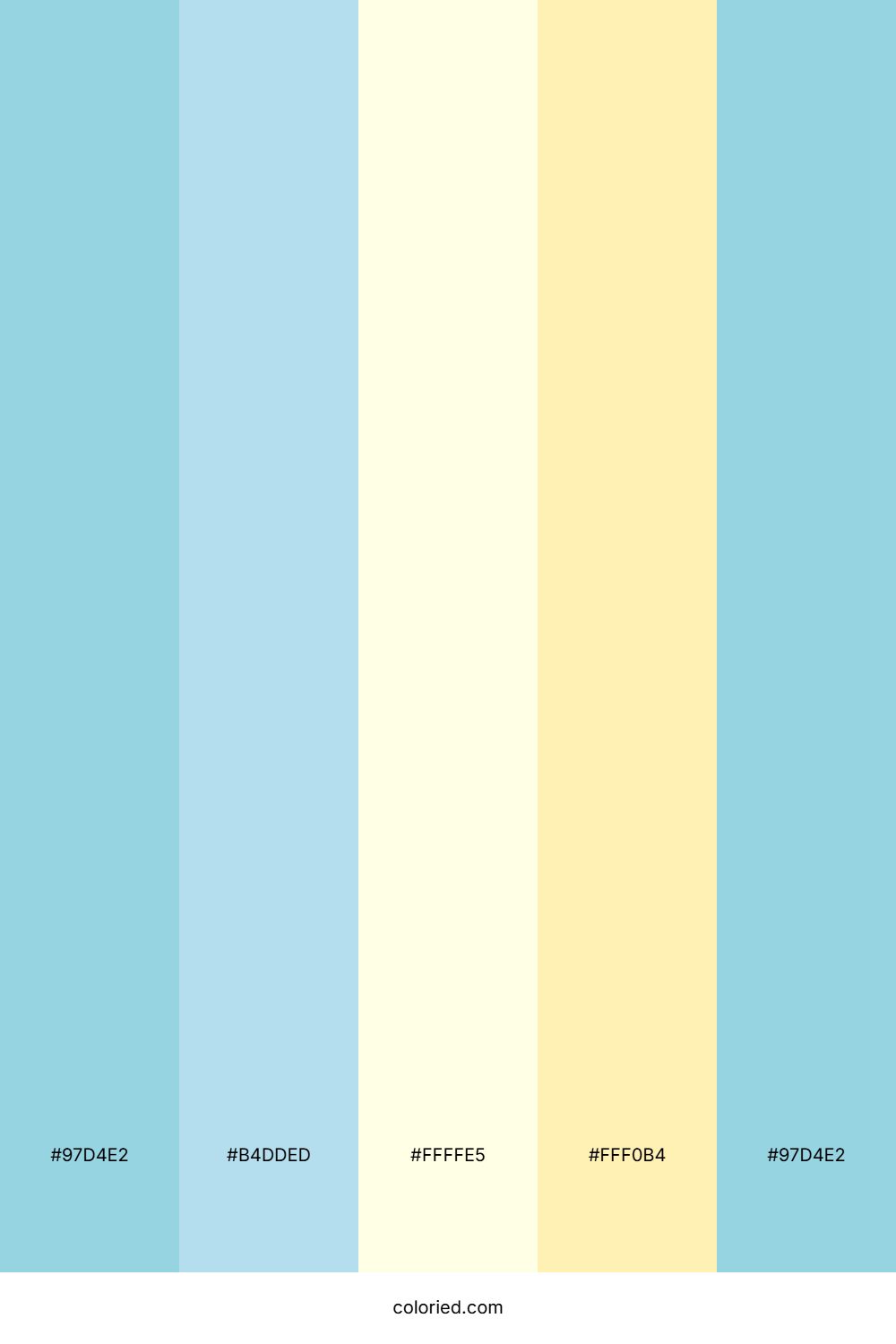 Light Blue And Soft Yellow Color Palette
