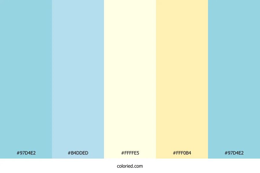 Light Blue and Soft Yellow Color Palette