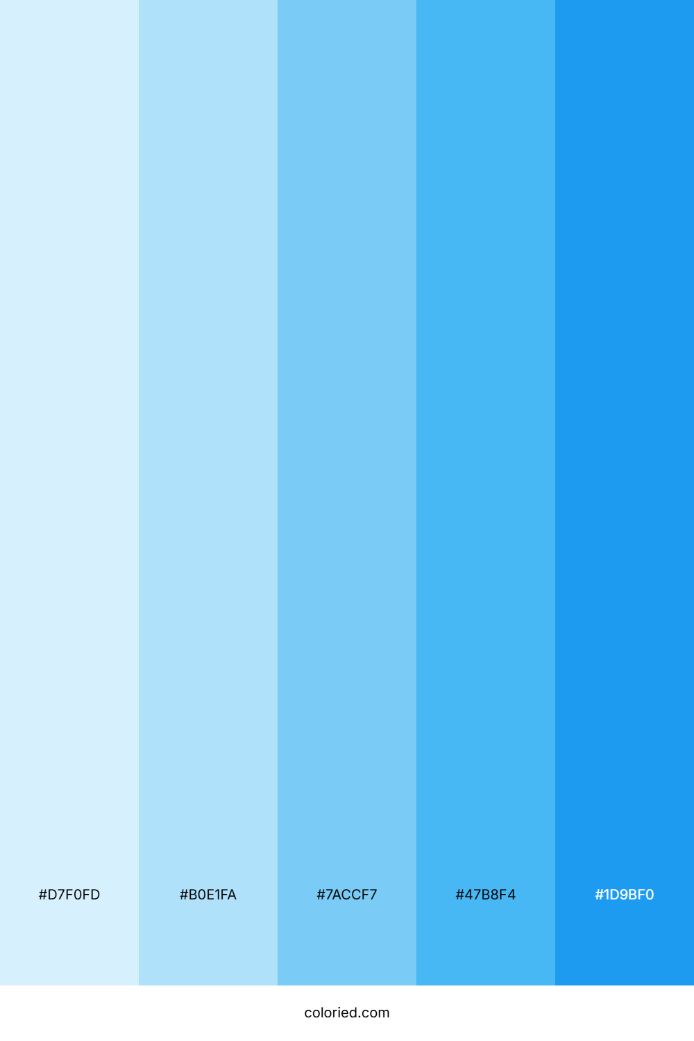 Light Blue Gradient Color Palette