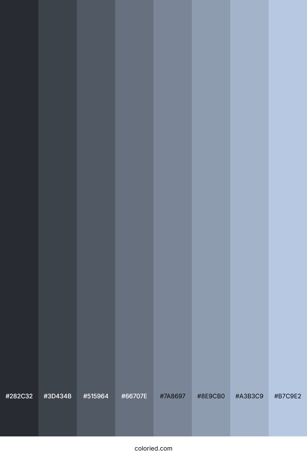 Light Blue Grey Color Shades
