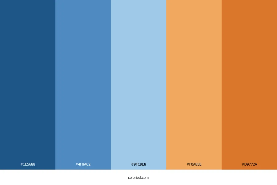 Light Blue Orange Color Palette