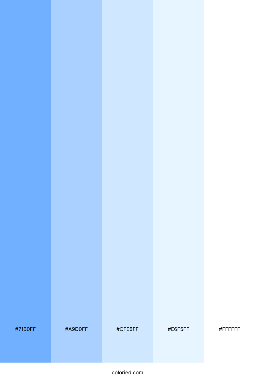 Light Blue to White Color Palette
