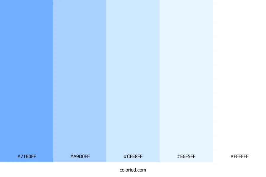 Light Blue to White Color Palette