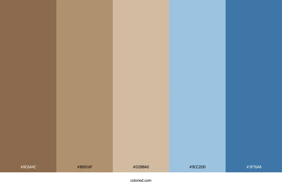 Light Brown and Blue Color Palette