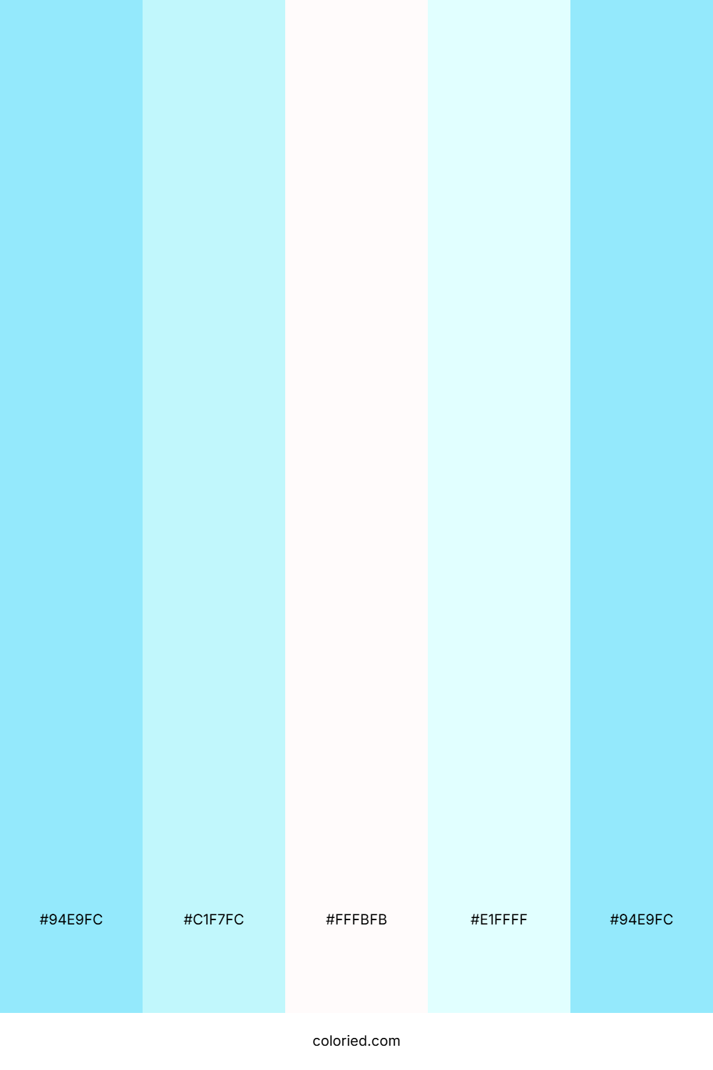 Light Cyan And Snow White Color Palette