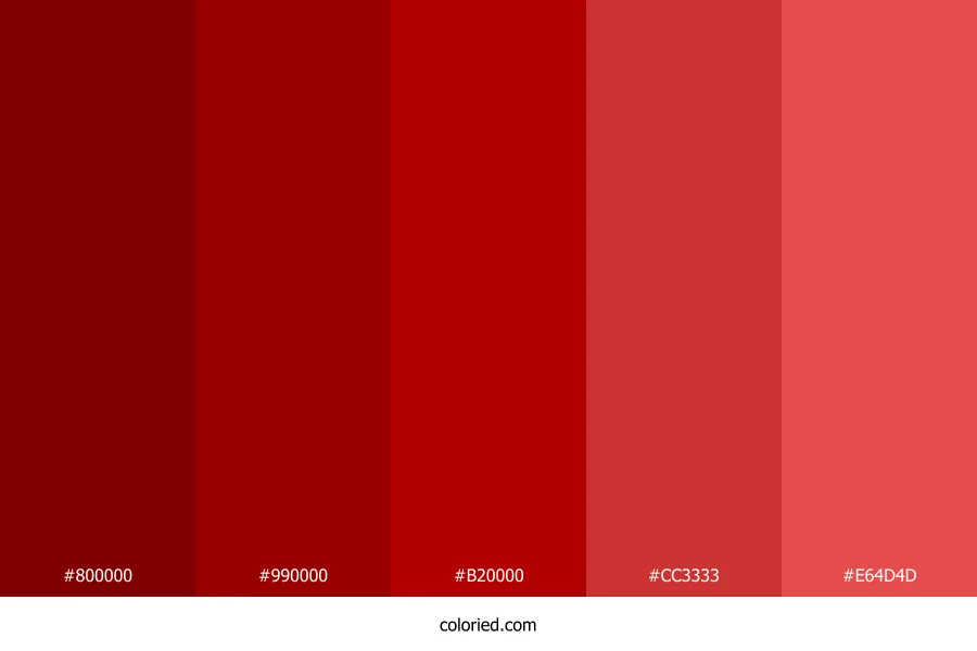 Light Dark Maroon Color Palette