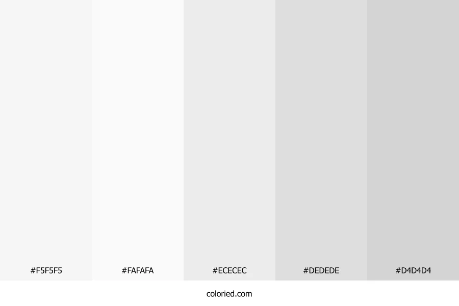 Light Gray and Pale Silver Color Palette