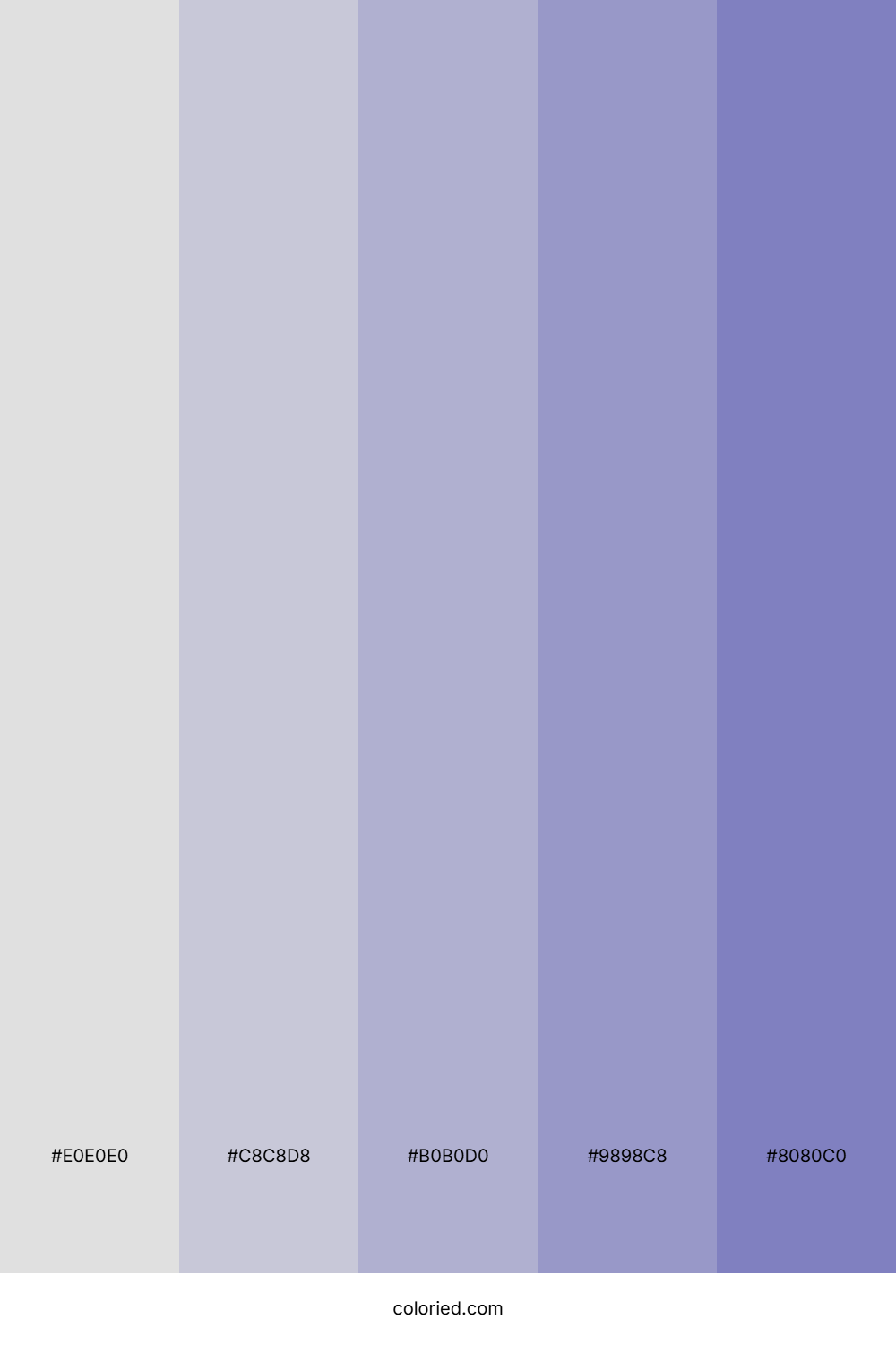 Light Gray to Purple Color Palette