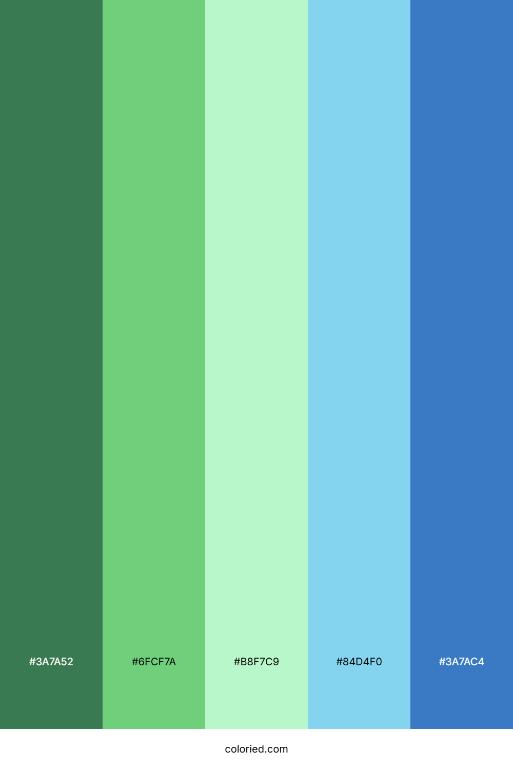 Light Green and Blue Color Palette