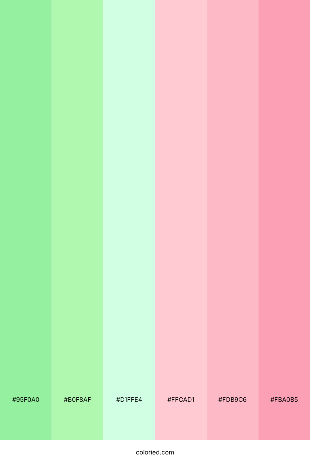 Light Green and Light Pink Color Palette