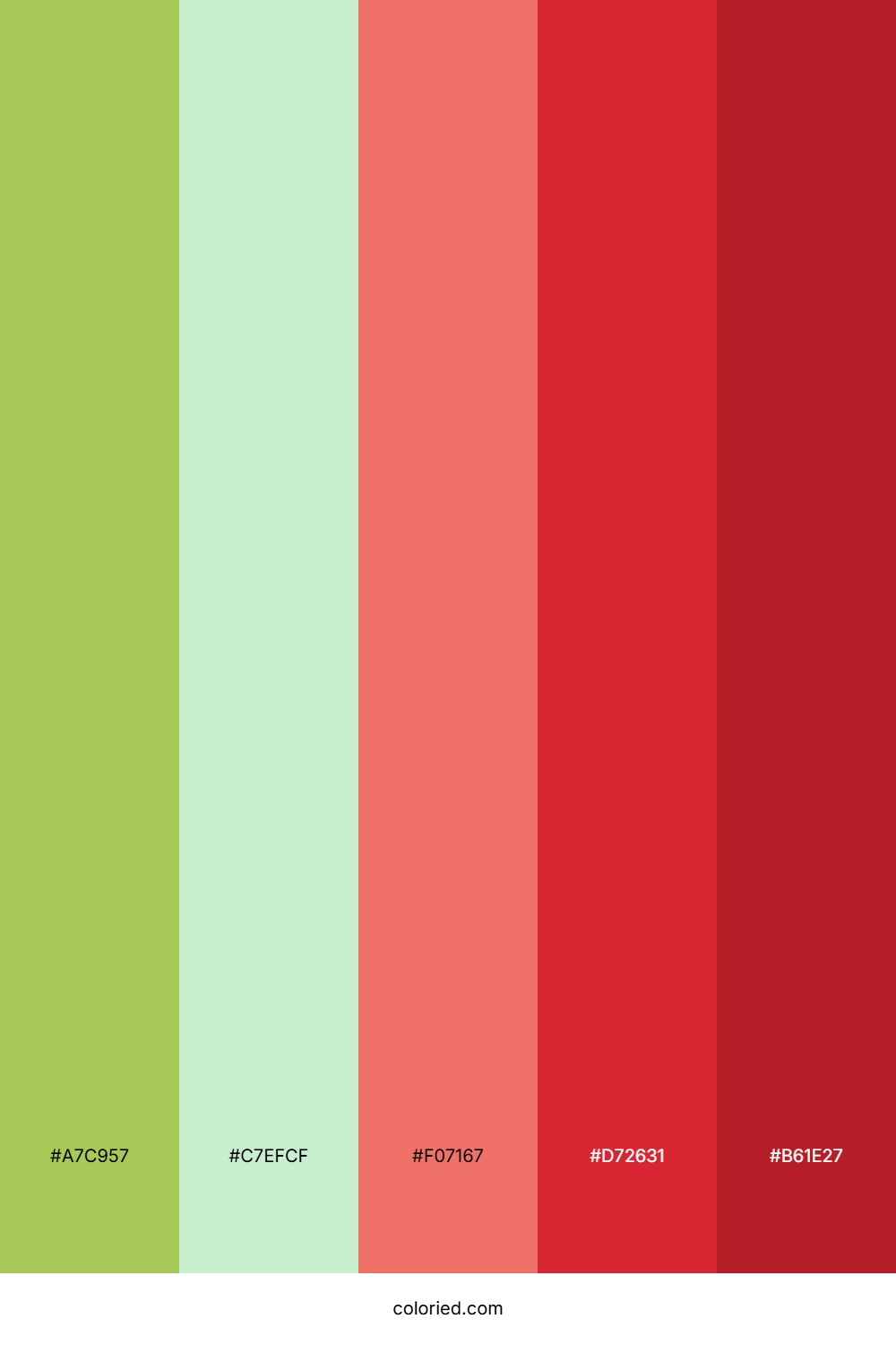 Light Green and Red Color Palette