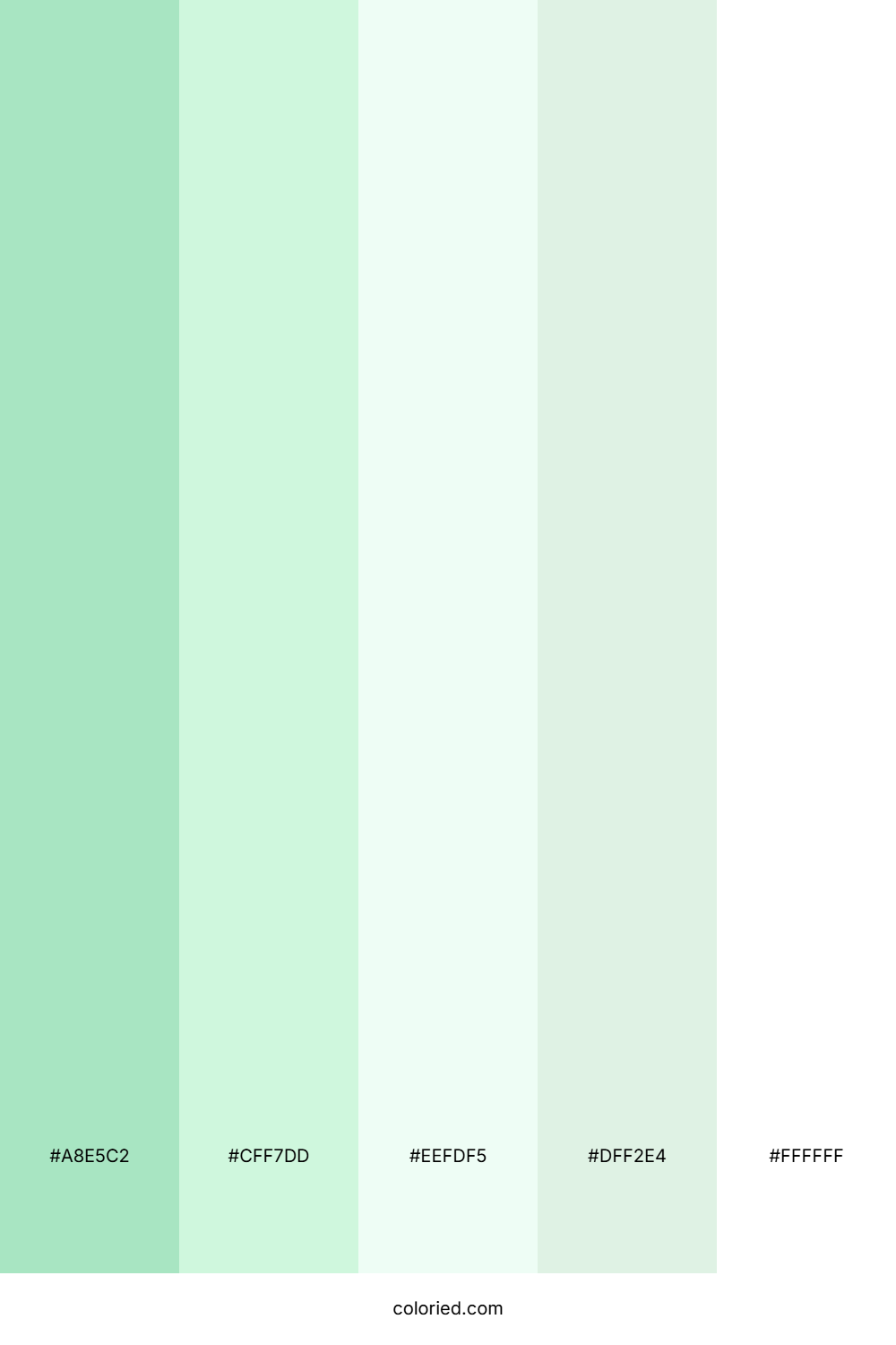 Light Green and White Color Palette